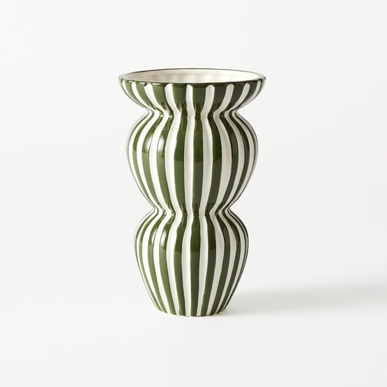Coast Green & White Tall Vase