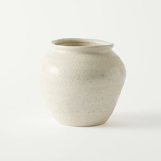 Santorini White Small Pot