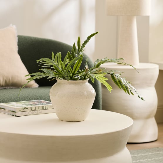 Santorini White Small Pot