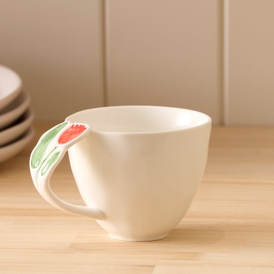 Flower Red Mug