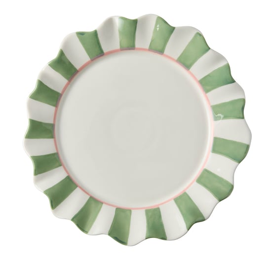 Frill Green Stripe Plate