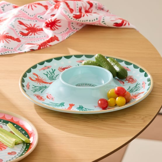 La Mer Coastal Lobster Melamine Chip & Dip