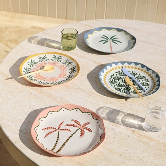 Natures Resort Palm Plate Pack of 4