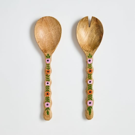 Summer Timber Salad Serving Set of 2