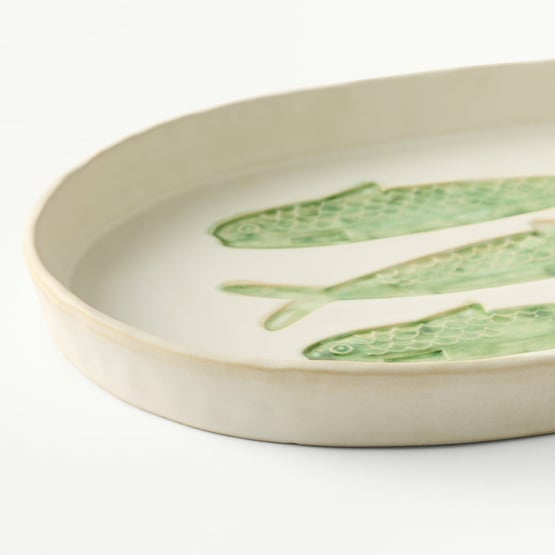 Marine Life Fish Large Oval Platter