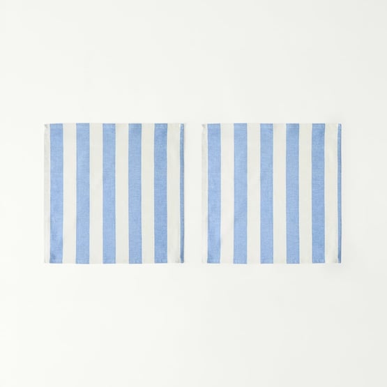 Ava Stripe Blue & White Napkins Pack of 2