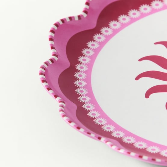 Sunlit Sanctuary Multi Scalloped Plates Set of 4