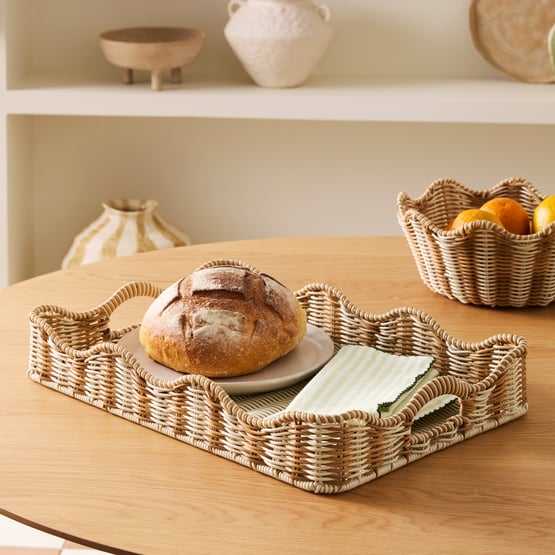 Marloe Taupe & White Tray