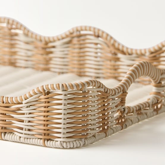 Marloe Taupe & White Tray
