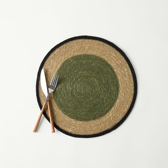 Bowie Olive Green Placemat Pack of 2
