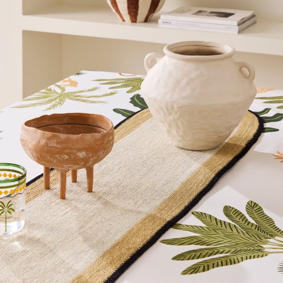 Bowie White Table Runner