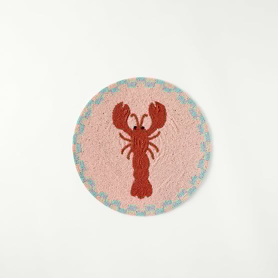Sealife Beaded Lobster Placemat