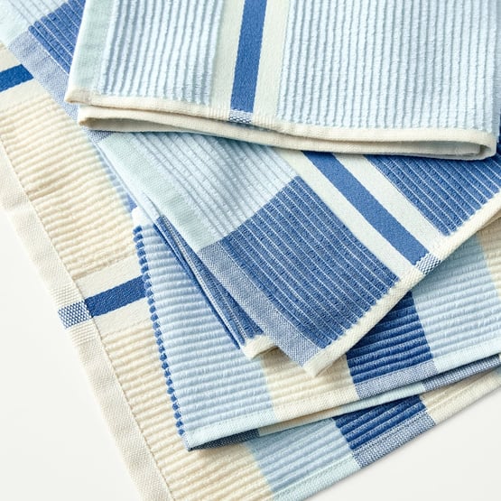Australian Cotton Ocean Stripe Tea Towel Pack of 3