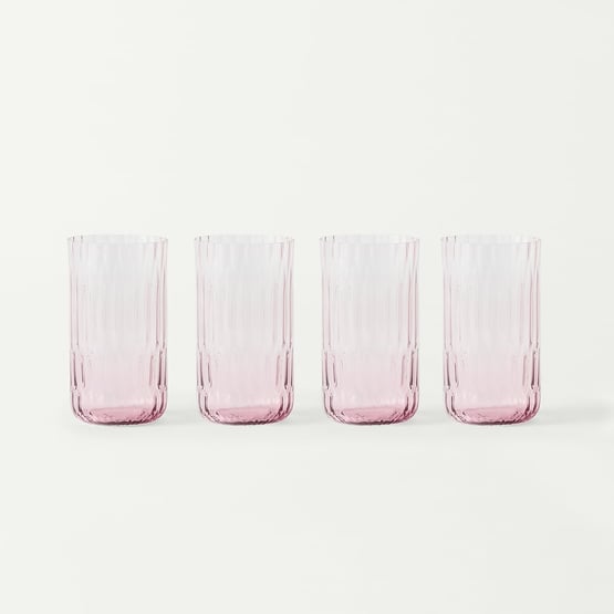 Soho Rose Pink Hi-Ball Glass Pack of 4