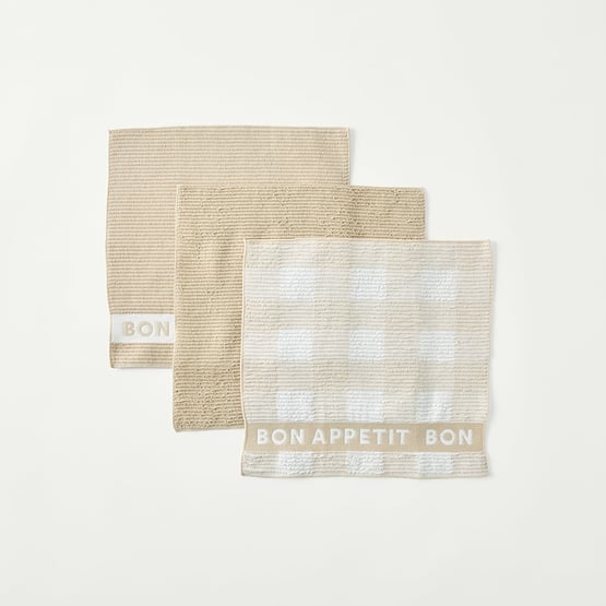 Australian Cotton Natural Washcloths Pack of 3