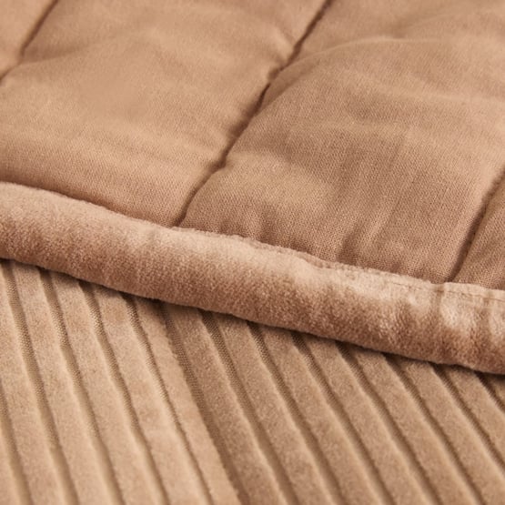 Theo Almond Velvet Blanket