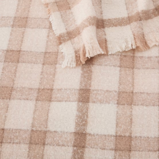 Michigan Pink Flinders Check Blanket