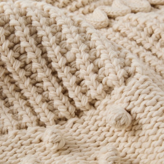 Blair Natural Chunky Knit Throw