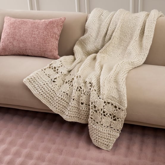 Alesund Natural Knit Throw