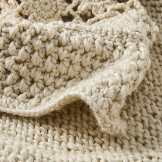 Alesund Natural Knit Throw