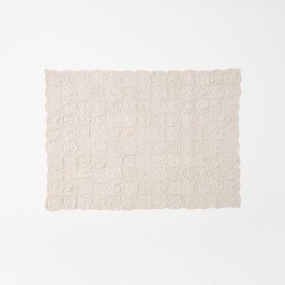 Suvi Crochet Natural Throw