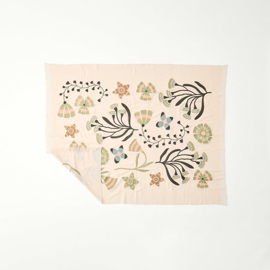 Gigi Green Floral Throw