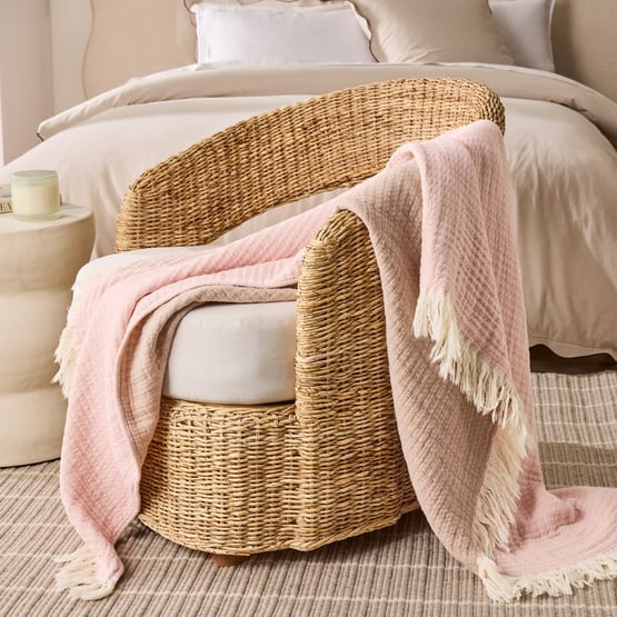 European Collection Elio Light Lilac & Chocolate Malt Throw