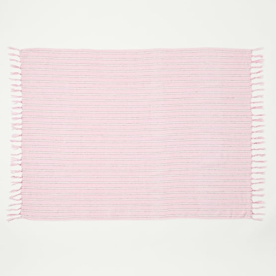 Lottie Pink Stripe Throw