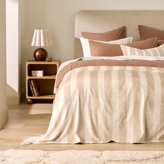 Supersoft Natural Stripe Blanket