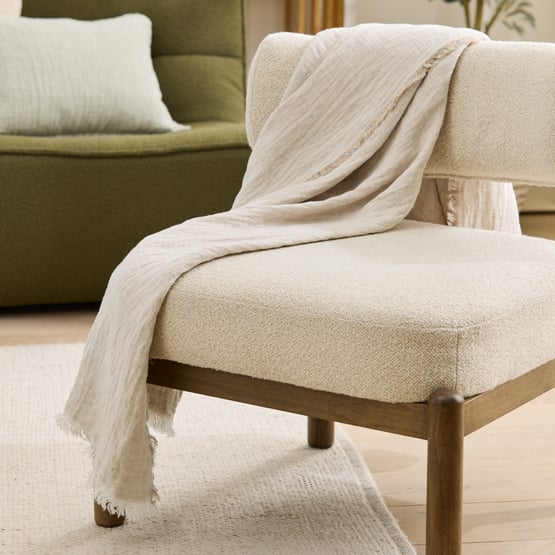 Belgian Vintage Wash Linen Linen Throw