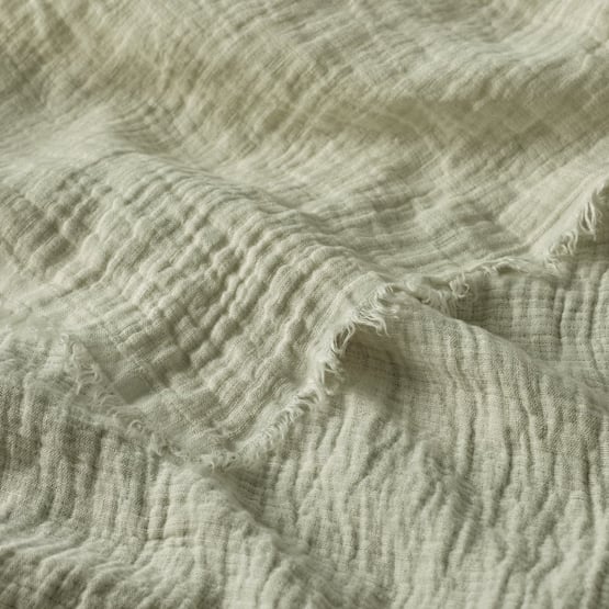 Belgian Vintage Wash Linen Marle Gum Leaf Throw