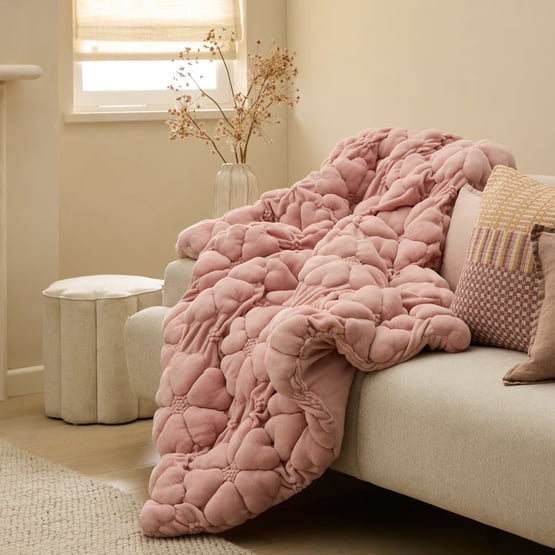 Moonflower Blush Throw