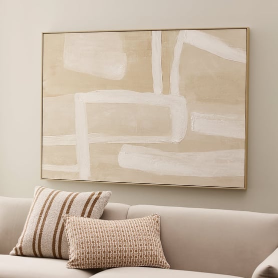 Linea White & Natural Canvas