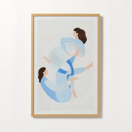 Yoga Flow Blue Portrait Wall Art
