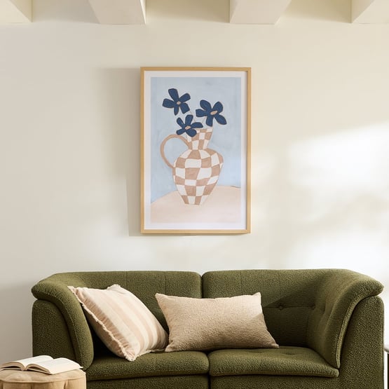 Vasque Check Posy Portrait Wall Art
