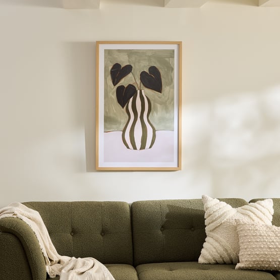 Vasque Striped Pottery Portrait Wall Art