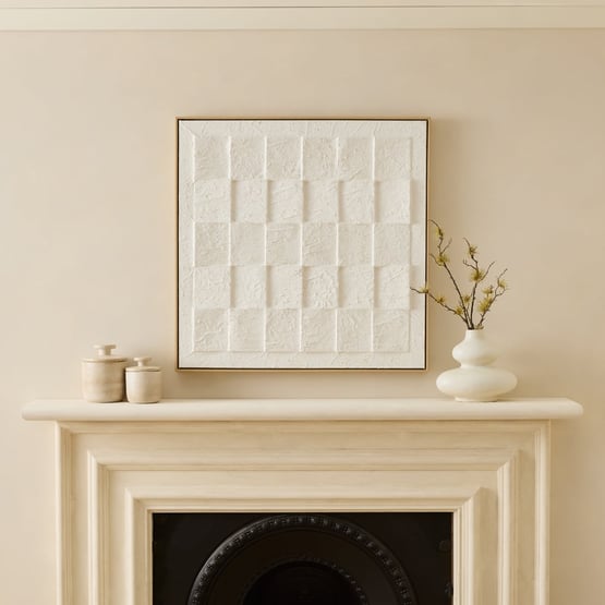 Checker Mache Square Wall Art