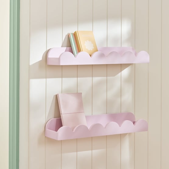 Sadie Scallop Lilac Book Shelf Pack of 2