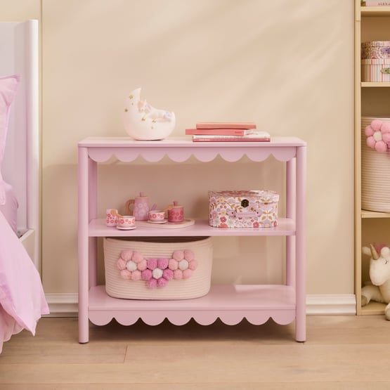 Sadie Lilac Scallop Storage Shelf