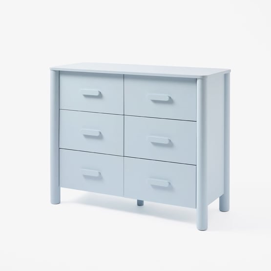 Louie Glacier Blue Timber Chest of Drawers
