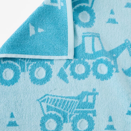 Truck Time Pale Blue Hand Towel