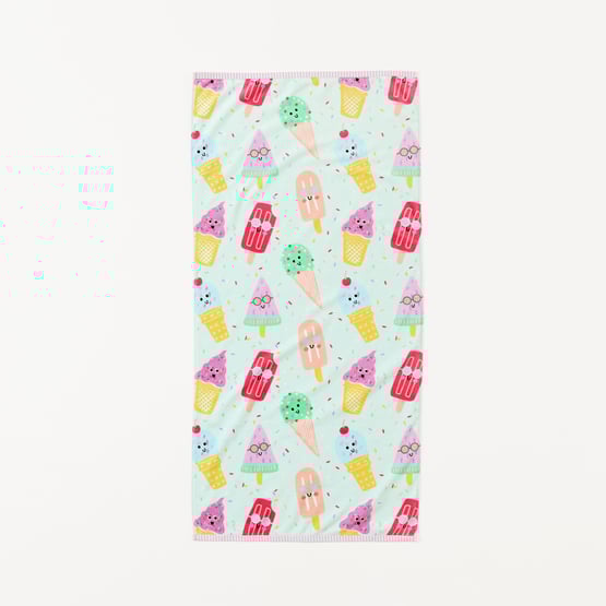 Kids Ice Cream Party Beach Towel
