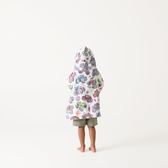 Mattel Hot Wheels Monster Trucks Hooded Beach Towel 
