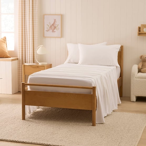 Flannelette Plain Dye White Sheet Set