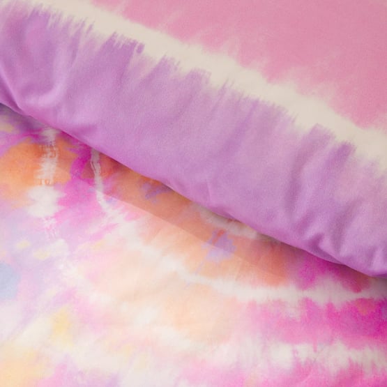 Zephyr Tie Dye Bubblegum Quilt Cover Set