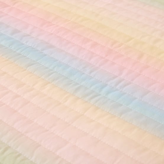 Ombre Quilted Rainbow Quilt Cover Set
