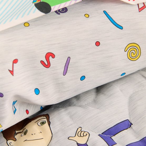 The Wiggles Grey Marle Quilted Quilt Cover Set