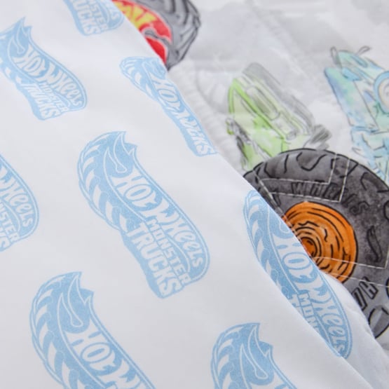 Mattel Hot Wheels Monster Trucks Quilted Quilt Cover Set
