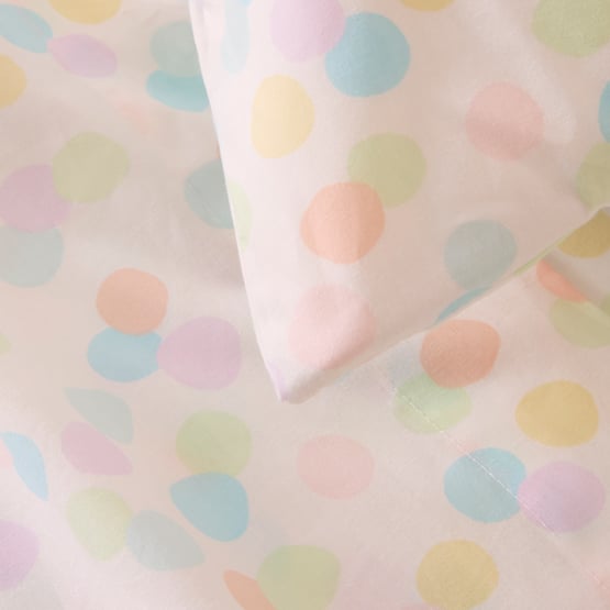 Confetti Burst Pastel White Sheet Set