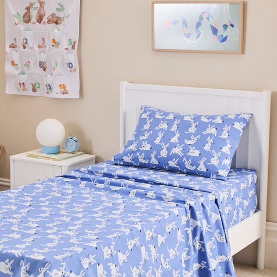 Fun Bunnies Blue Sheet Set
